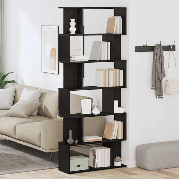 Bücherregal Schwarz Eiche 80x24x190,5 cm