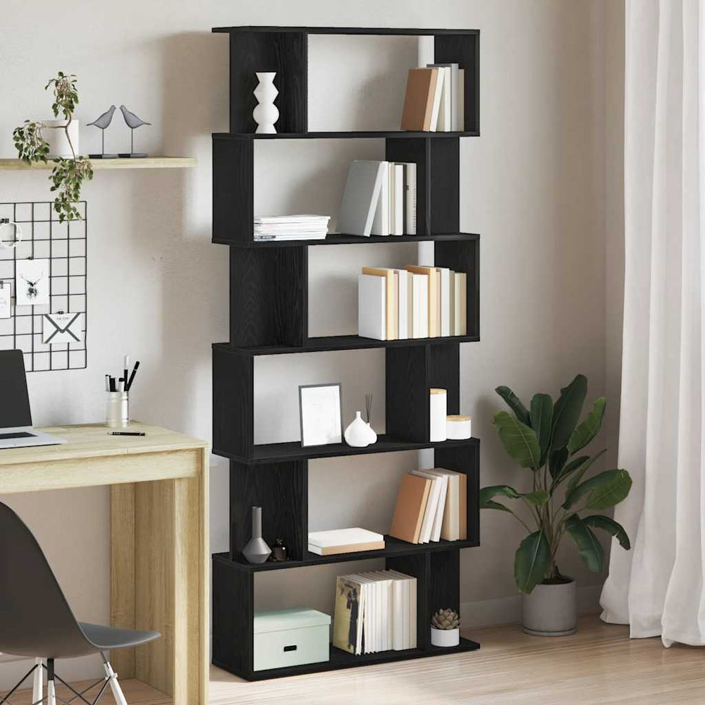 Bücherregal Schwarz Eiche 80x24x190,5 cm