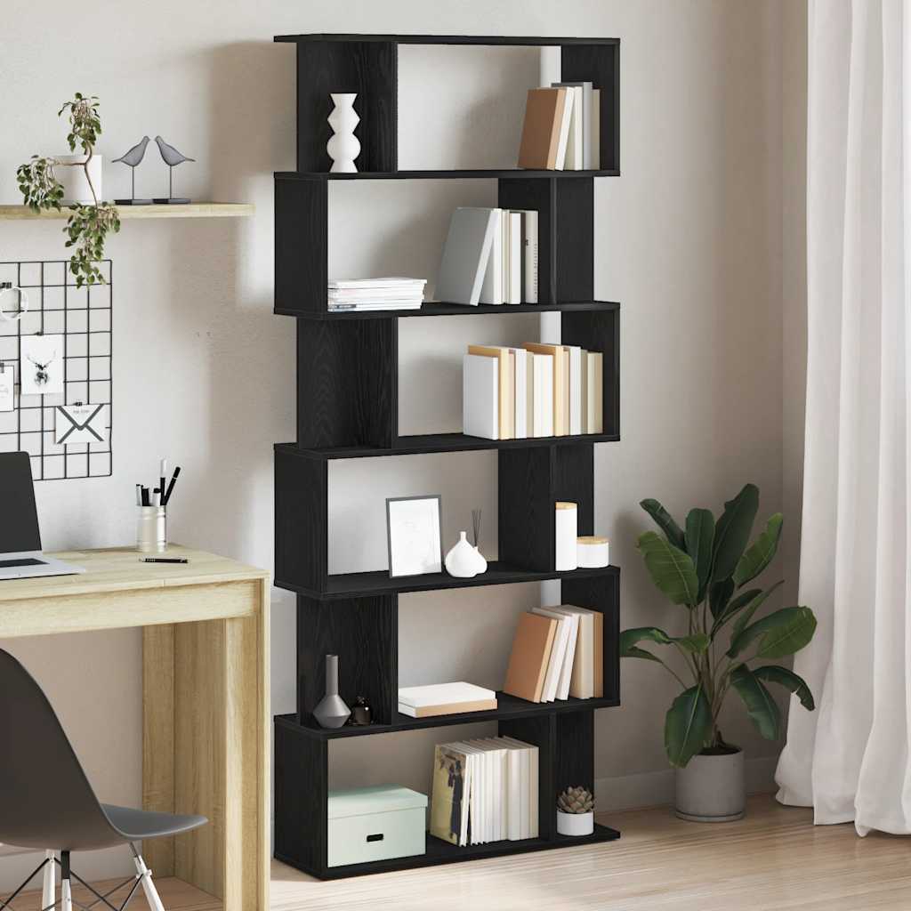 Bücherregal Schwarz Eiche 80x24x190,5 cm