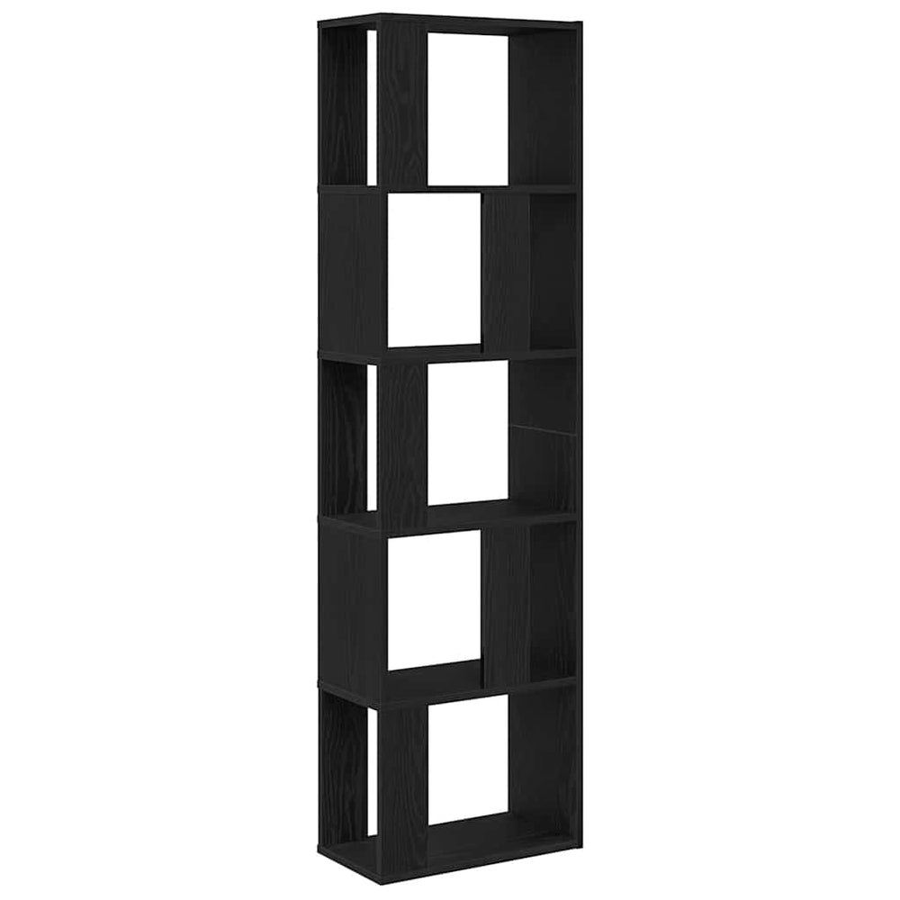 Schwarz Eiche Bücherregal Raumteiler 45x24x159 cm