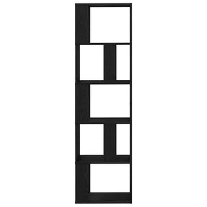 Schwarz Eiche Bücherregal Raumteiler 45x24x159 cm