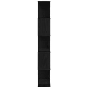 Schwarz Eiche Bücherregal Raumteiler 45x24x159 cm