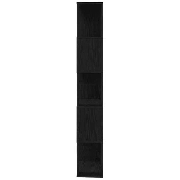 Schwarz Eiche Bücherregal Raumteiler 45x24x159 cm
