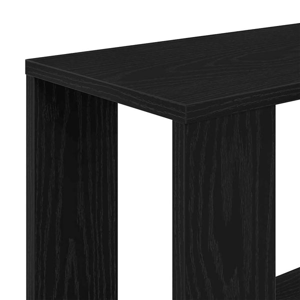 Schwarz Eiche Bücherregal Raumteiler 45x24x159 cm
