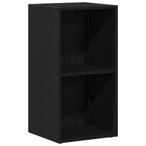 LP-Aufbewahrungsbox Schwarz Eichenoptik