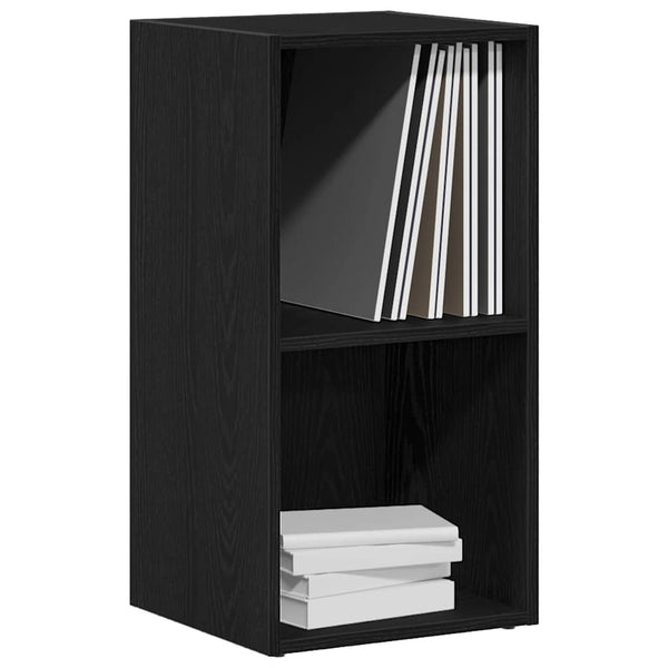 LP-Aufbewahrungsbox Schwarz Eichenoptik