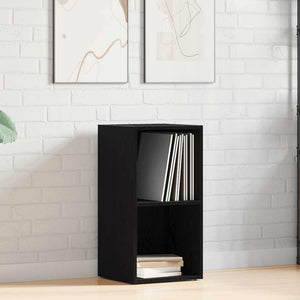 LP-Aufbewahrungsbox Schwarz Eichenoptik