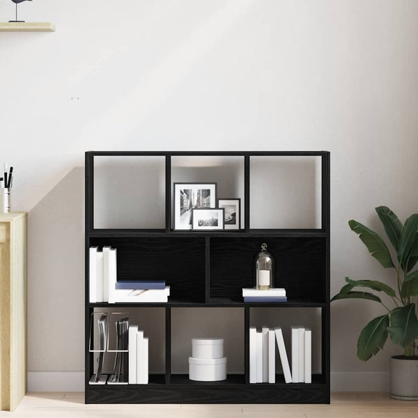 Bücherregal Schwarz Eichenoptik, 97,5 cm