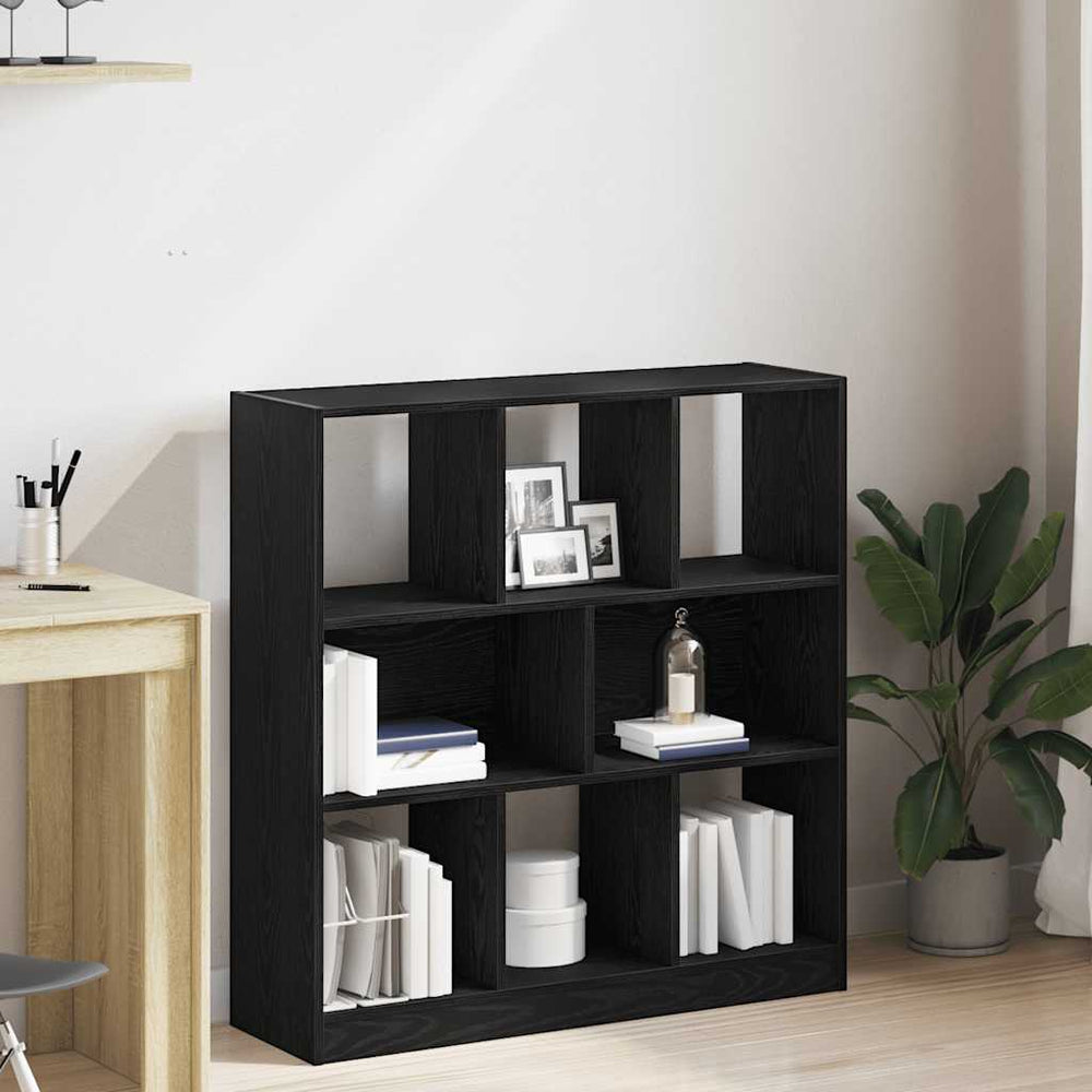 Bücherregal Schwarz Eichenoptik, 97,5 cm