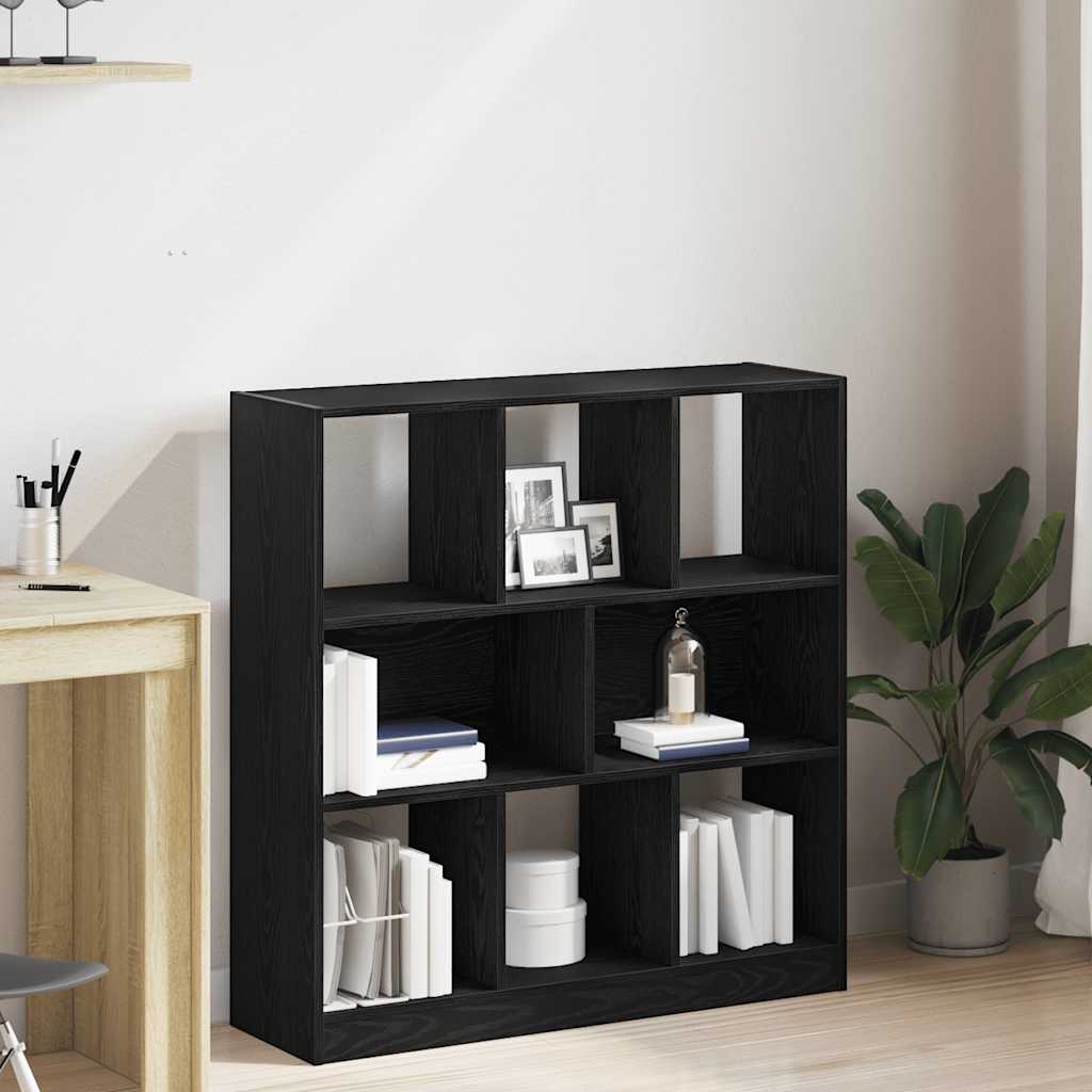 Bücherregal Schwarz Eichenoptik, 97,5 cm