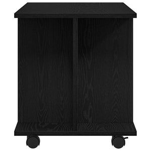 TV-Schrank Schwarz Eichen-Optik Rollen 80x40x45 cm