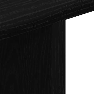 TV-Schrank Schwarz Eichen-Optik Rollen 80x40x45 cm