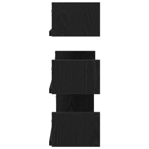 Wandregale 3er Set Schwarz Eiche