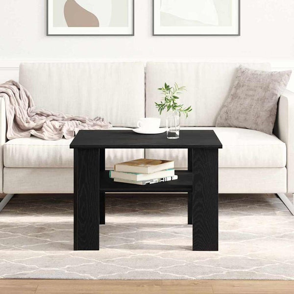 Couchtisch Schwarz Eichenoptik 60x60 cm