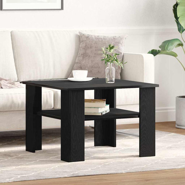 Couchtisch Schwarz Eichenoptik 60x60 cm