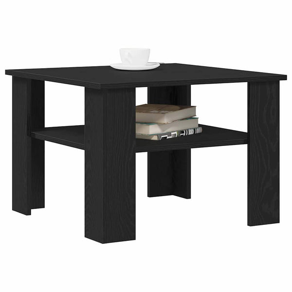 Couchtisch Schwarz Eichenoptik 60x60 cm