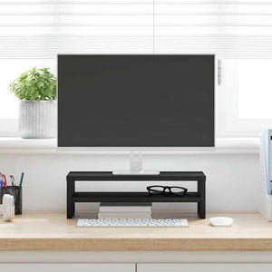 vidaXL Support d'écran chêne noir 42x24x13 cm Bois d'ingénierie