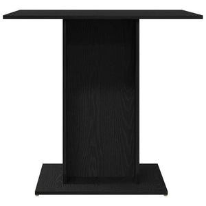 vidaXL Table de salle à manger aspect chêne noir 80x80x75 cm en bois d'ingénierie