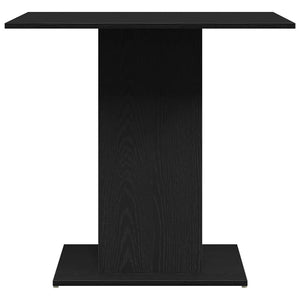 vidaXL Table de salle à manger aspect chêne noir 80x80x75 cm en bois d'ingénierie