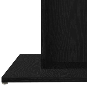 vidaXL Table de salle à manger aspect chêne noir 80x80x75 cm en bois d'ingénierie