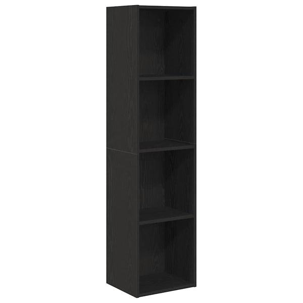 Schwarzes Bücherregal Eichen-Optik
