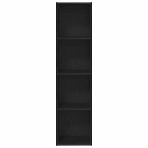 Schwarzes Bücherregal Eichen-Optik