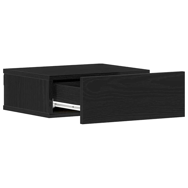 Schwebende Nachttische 2er Set Schwarz