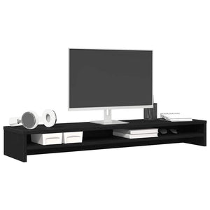 vidaXL Support d'écran chêne noir 100 x 24 x 13 cm Bois d'ingénierie