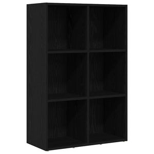 Bücherregal Schwarz Eichen-Optik