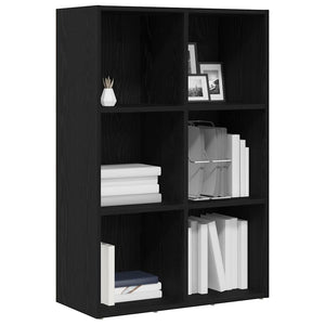Bücherregal Schwarz Eichen-Optik