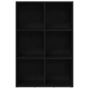 Bücherregal Schwarz Eichen-Optik