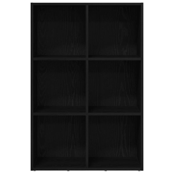 Bücherregal Schwarz Eichen-Optik