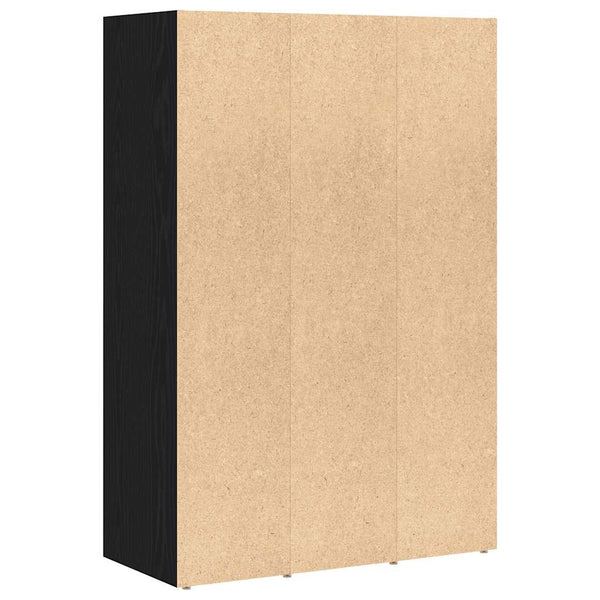 Bücherregal Schwarz Eichen-Optik