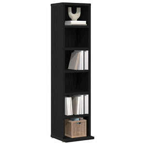 CD-Schrank, Schwarz Eichen-Optik, 88cm