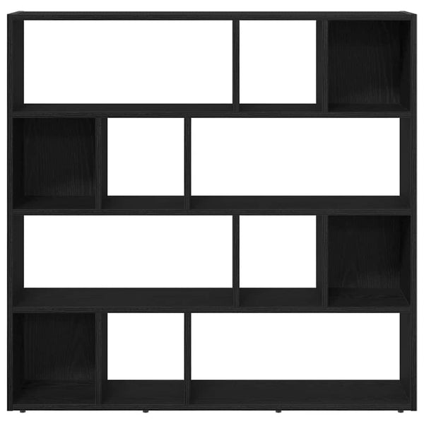 Eiche Schwarz Bücherregal Raumteiler 105x102 cm