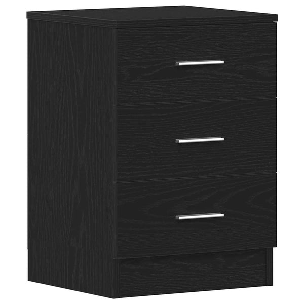 vidaXL Table de chevet en chêne noir 38x35x55 cm, bois d'ingénierie