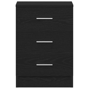 vidaXL Table de chevet en chêne noir 38x35x55 cm, bois d'ingénierie