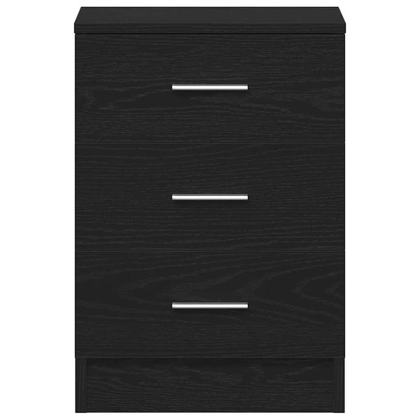 vidaXL Table de chevet en chêne noir 38x35x55 cm, bois d'ingénierie