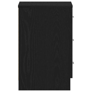 vidaXL Table de chevet en chêne noir 38x35x55 cm, bois d'ingénierie