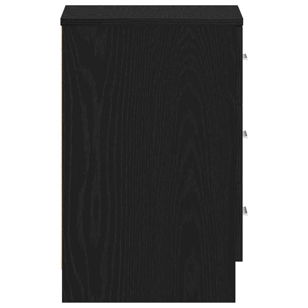 vidaXL Table de chevet en chêne noir 38x35x55 cm, bois d'ingénierie