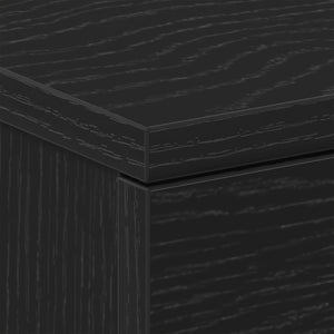vidaXL Table de chevet en chêne noir 38x35x55 cm, bois d'ingénierie