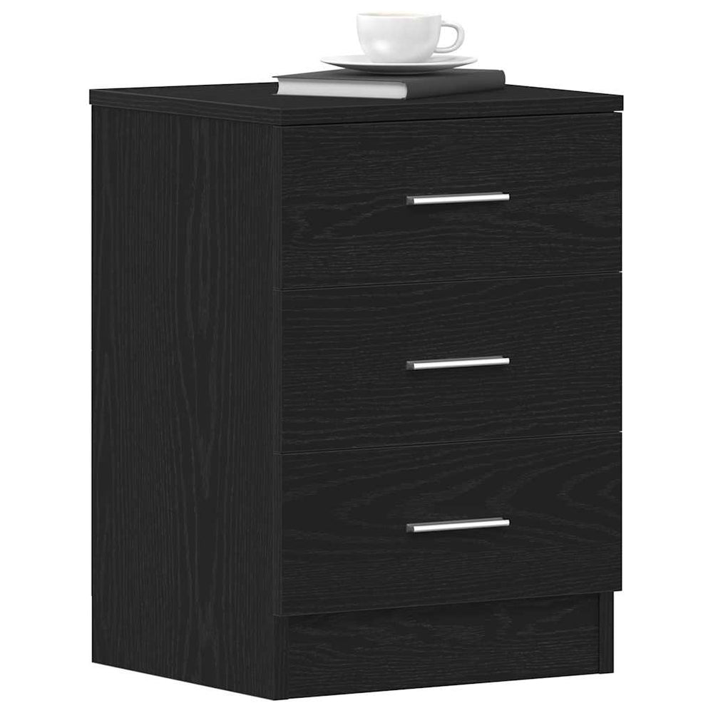 Nachttische 2er Set Schwarze Eiche