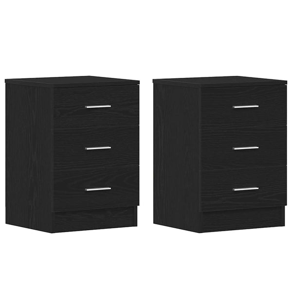 Nachttische 2er Set Schwarze Eiche