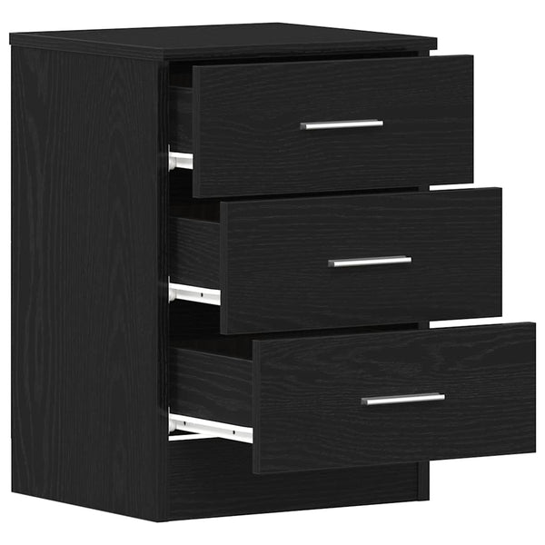 Nachttische 2er Set Schwarze Eiche