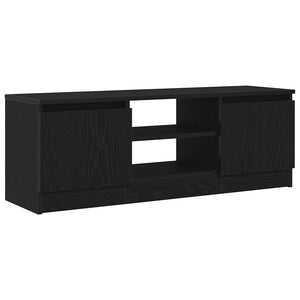 TV-Schrank Schwarz Eichen-Optik 102 cm