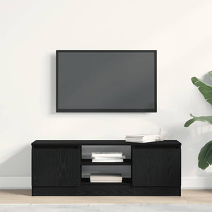 TV-Schrank Schwarz Eichen-Optik 102 cm