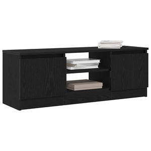 TV-Schrank Schwarz Eichen-Optik 102 cm
