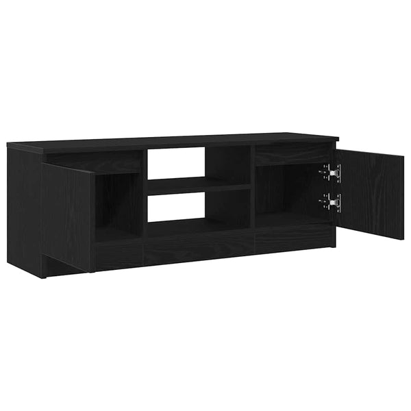 TV-Schrank Schwarz Eichen-Optik 102 cm