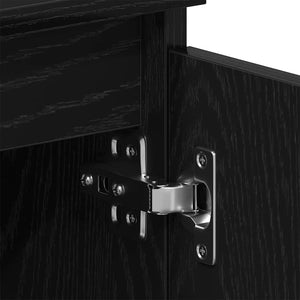 TV-Schrank Schwarz Eichen-Optik 102 cm