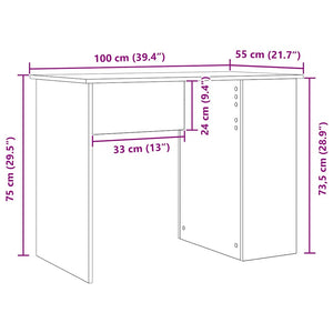 Schreibtisch Schwarze Eiche 100 cm